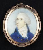 Andrew Plimeroil on ivory,Miniature of a gentleman,2.25 x 1.75in.; gold framed Starting Price: £800