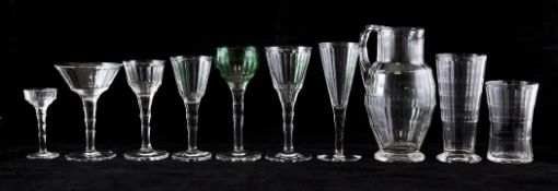 Emil Hoppe (Austrian, 1876-1957). An extensive modernist suite of drinking glasses, designed c.1906,