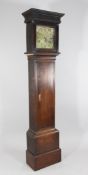Thomas Harben, Lewes. A late 18th century oak thirty hour longcase clock, the 11 inch square brass
