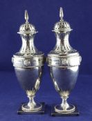 A pair of early 19th century Dutch silver sugar vases, by Johannes Keeman Sr. Dordrecht, 1764-