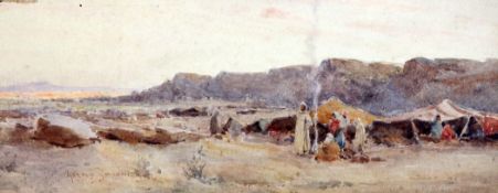Harold Swanwick (1866-1929)folio of oils and watercolours,North African scenes including a Bedouin
