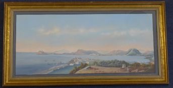 Neapolitan Schoolgouache,Golfe di Baga, Largo Cappella a Chiaja,12 x 27.5in. Starting Price: £160