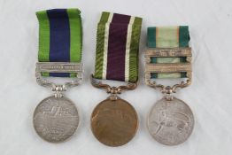 A Tibet medal and two India General Service medals the first in bronze, native recipient, the IGSM