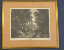 Mason After Hobbimaengraving,`The Rural Village, 1786`, 17 x 22.75in. and Browne After Poussin, `The