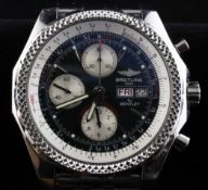 A gentleman`s 2004 stainless steel Breitling for Bentley GT Special Edition automatic chronometer