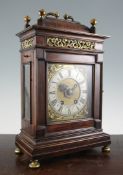 A Continental 18th century style walnut bracket clock 16.5in. Starting Price: £400