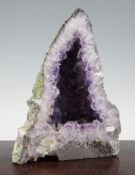 A Madagascar amethyst quartz geode, displaying large crystals, 14in. Starting Price: £120