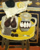 § Mary Fedden (1915-)oil on board,`The Yellow Stool`,signed and dated 1964, Ashgate Gallery label