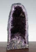 A Madagascar amethyst quartz geode, displaying good even colouration, 12in. Starting Price: £80