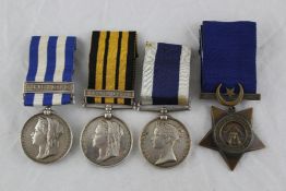 A Victorian Naval Africa service group of four medals to R.J.Price comprising Egypt 1882 with Nile