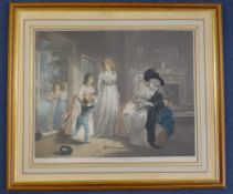 Ward After Morlandpair of coloured mezzotints,`A Visit to the Boarding School` and `A Visit to the