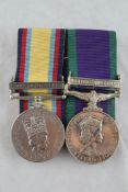 A Gulf/Campaign Service group of two medals to R McCartney, Scots Guards comprising Gulf medal
