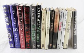 SUE GRAFTON. A collection of fourteen signed first editions from the ABC series to include "A" IS