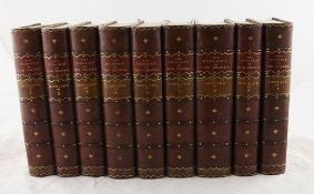 KINGLAKE (A), THE INVASION OF THE CRIMEA, new edition, 9 vols, ¾ burgundy leather with marbled