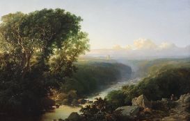 Edward H. Niemann (fl.1863-1887)pair of oils on canvas,Landscapes with river views at Richmond,