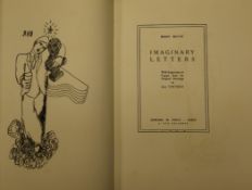 COCTEAU (J), illus, IMAGINARY LETTERS, first edition, by Mary Butts, five full page plates, beige
