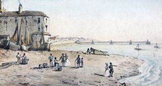 Attributed to John Nixon (1750-1818)set of six ink and watercolours,Views of Brighton: The Chain