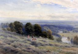 Harry Sutton Palmer (1854-1933)watercolour,The Wye Valley,signed and dated `82.15.5 x 24in.