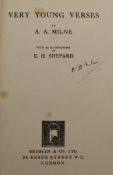 MILNE (A.A), VERY YOUNG VERSES, signed first edition, blue cloth, Methuen, 1929