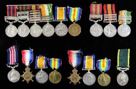 An 1880`s India to WWI Family group of medals comprising; Indian General Service with Burma 1889-