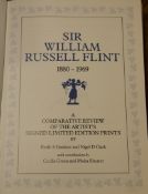 FLINT (SIR W.R.), SIR WILLIAM RUSSELL FLINT, 1880-1969, CATALOGUE RAISONNE, full red leather with