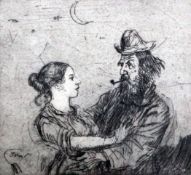 Augustus John (1878-1961)etching,The Amorous Tramp, 1919,signed in the plate and in pencil in the