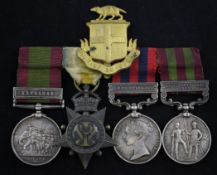 A group of four Victorian India/Afghanistan medals to Major C.M.Fitzgerald, Supply Corps, comprising