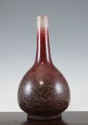 A Chinese flambe glazed bottle vase, 15.5in.