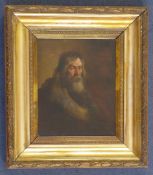 James Hardy Snr (1801-1879)oil on wooden panel,Head of St. Paul,inscribed verso,10.75 x 8.5in.