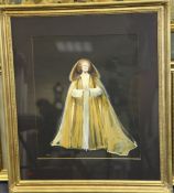 Michael Stennett gouache and watercolour, Costume design for Joan Sutherland, as Leonora in Il