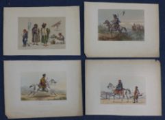 After W.H. Parkerfour coloured lithographs,Studies of Turkish figures: Tatar (Government messenger),