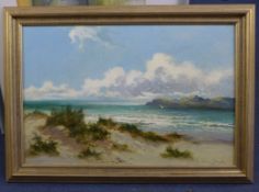 William Langley (1852-1922)oil on canvas,Beach scene,signed,16 x 24in.
