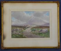 Rowland Hill (1915-1979)pair of watercolours,A Cottage and Muckish Mountains, Co.Donegal,signed