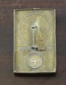 A late 19th/early 20th century Indo Persian Islamic quibla indicator, with sundial gnomon and