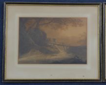 William Payne (1776-1830)pair of watercolours,`Morning` and `The Ely Tower, Brecon`,signed,8 x 11.