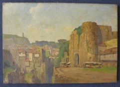 Sidney Vincent North (1872-1951)2 oils on canvas,`Norman Gate` and `Ruins`one signed,Unframed; 16