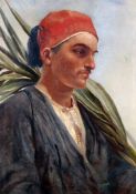 French School c.1900oil on canvas,Portrait of a man wearing a kepi,27 x 20.5in.