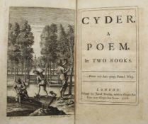 PHILIPS (J), CYDER. A POEM IN TWO BOOKS, engraved frontis, original embossed tan calf, London,
