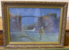 W. Cecil Dunfordwatercolour,`The Lille Gate, Ypres, 1918`,signed,15 x 21.5in.