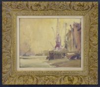 William Howard Jarvis (1903-1964)two oils on board,Harbour scenes,signed,9 x 11in. and 8 x 10in.
