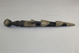 A WWI Scottish dirk, for the 48th Highlanders of Canada, with basket weave carved hilt, the plated