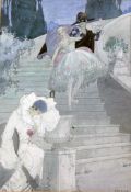 Stanislaus Soutten Longley (1884-1966)watercolour,Pierrot,signed,17.5 x 12in.