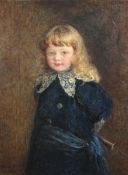 Blanche Jenkins (1872-1915)oil on canvas,Portrait of a child wearing a blue coat,signed and dated