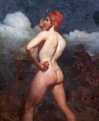 Attributed to William Etty R.A. (1787-1849)oil on canvas,Study for `Youth on the Prow`,inscribed