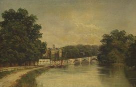 J. Lewispair of oils on canvas,Views of The Thames at Richmond,signed,8 x 12in.