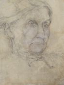 Attributed to Duncan Grant (1885-1978)pencil drawing,Portrait of Mrs Radford,inscribed,Unframed;
