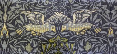 A Morris & Co `Bird` pattern panel, woollen double cloth, designed by Morris for Kelmscott House