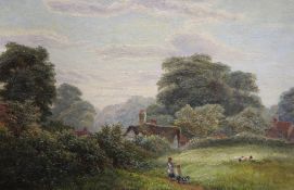 George Turner (1843-1910)oil on board,Homeward bound,signed and dated 1867,10.5 x 15in.
