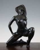 § Yves Pires (1958-). A bronze figure of a female nude, No 3/8, signed and indistinct foundry mark