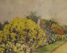 Ernest Arthur Rowe (1863-1922)watercolourHerbaceous border,signed,6.5 x 9.5in.